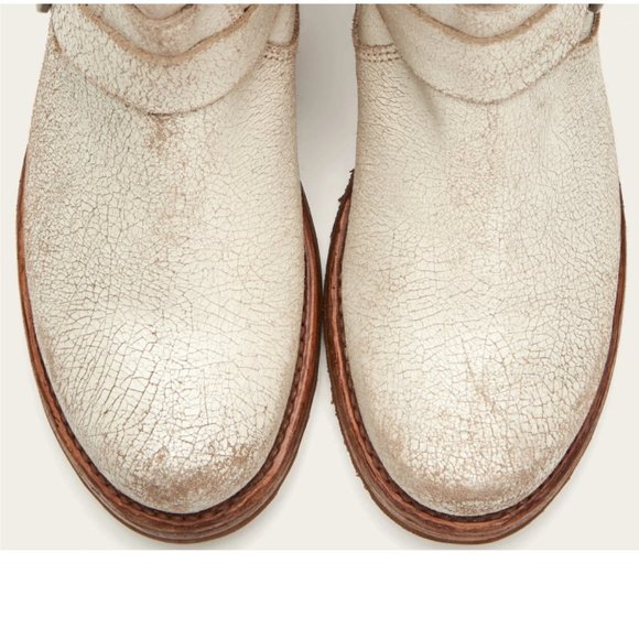 Frye Veronica Bootie in Distressed Off White - Picture 3 of 6